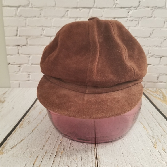 Nordstrom Brown Suede Leather Cap Hat Made In Italy Nordstrom | Other | Genuine Brown Leather Suede Type  main image 2